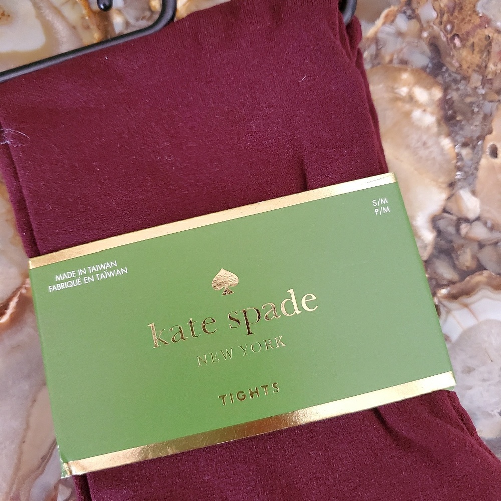 Kate Spade Burgendy Tights Size S/M